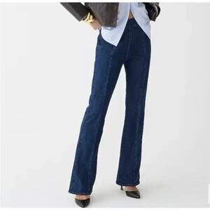 J. Crew Pintuck Skinny Flare Jean in Night Sky Wash Size 32